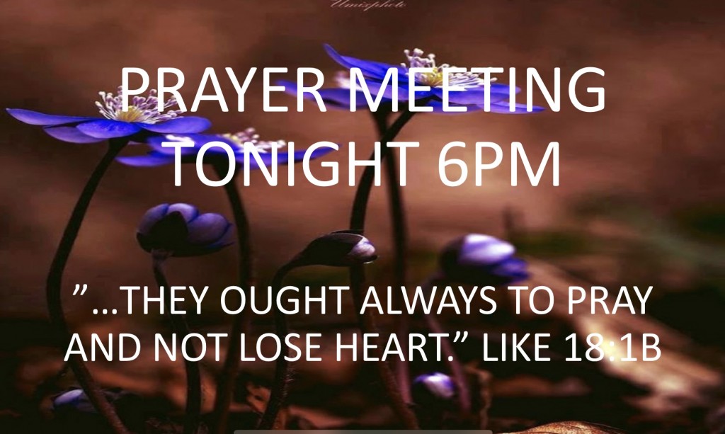 Prayer Meeting Tonight 6pm! | CrossChurch.net